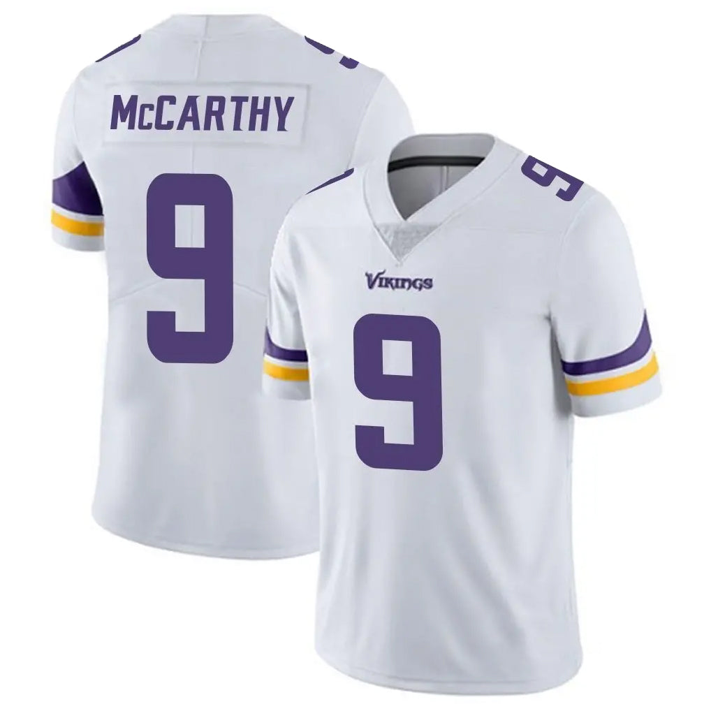 Yuxns M.Vikings #9 J.J. McCarthy Player White Limited Vapor Untouchable Home Game Stitched Jerseys