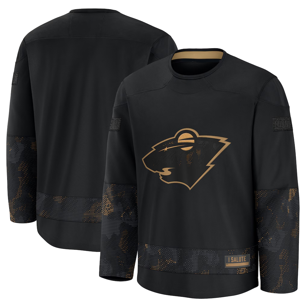 Yuxns M.Wild Black 2024 Military Appreciation Practice Jerseys