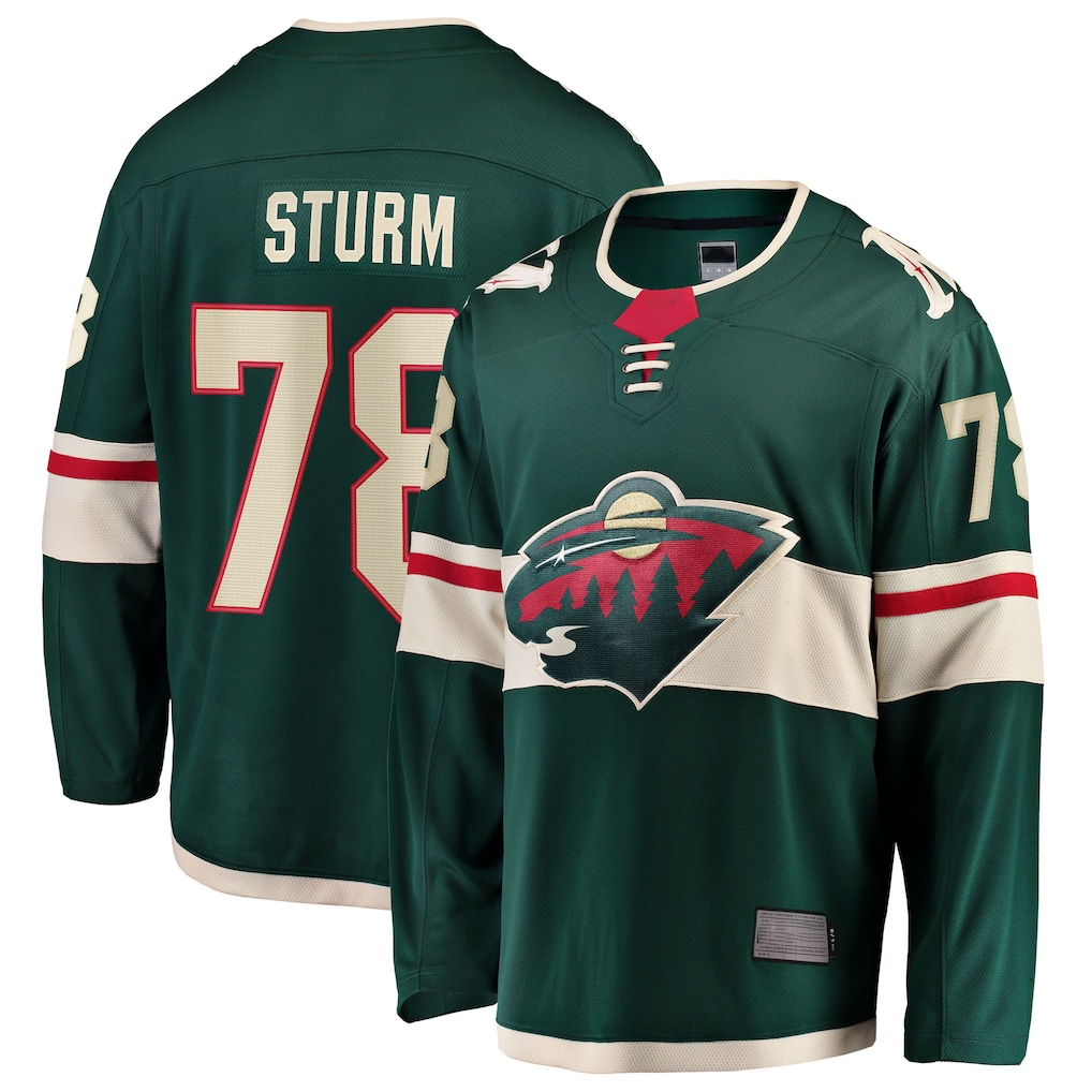 Yuxns M.Wild #78 Nico Sturm Green Home Breakaway Jerseys