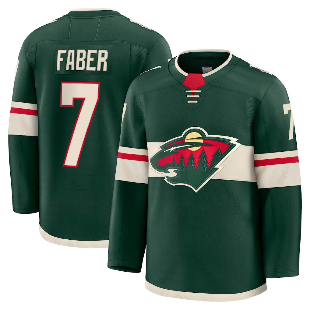 Yuxns M.Wild #7 Brock Faber Green Anniversary Premium Jerseys
