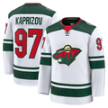 Yuxns M.Wild #97 Kirill Kaprizov White Away Premium Jerseys