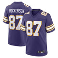 Yuxns MN.Vikings Secondary Alternate Game Football Jerseys - Purple - #87 T.J. Hockenson Player Stitched Jerseys