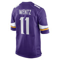 Yuxns MN.Vikings #11 Carson Wentz Purple Team Game Stitched Jerseys