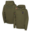 Yuxns NE.Patriots Olive Salute to Service Pullover Hoodies Limited Blank Player Stitched Jerseys