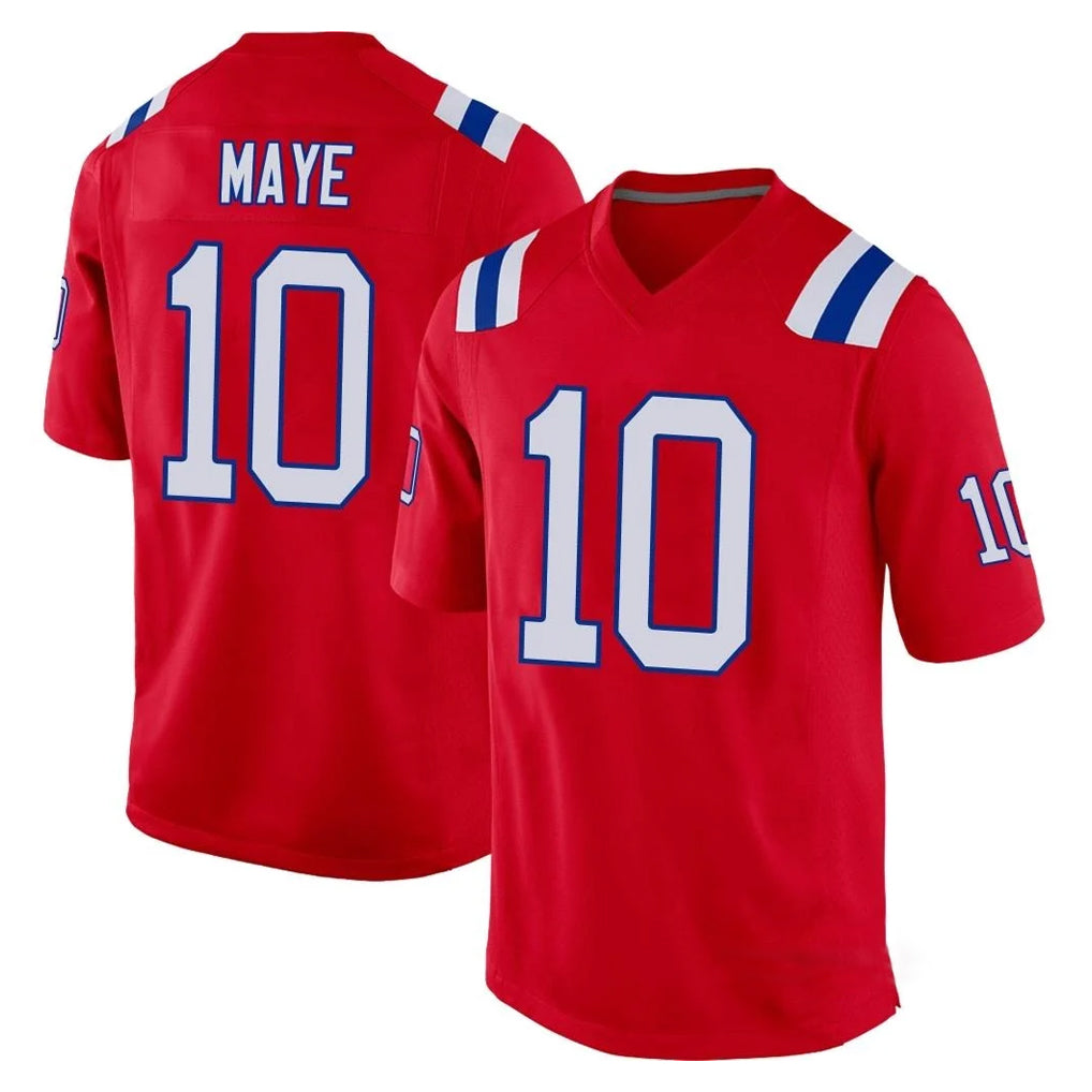 Yuxns NE.Patriots #10 Drake Maye Player Red Home Game Stitched Jerseys