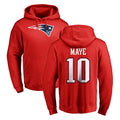 Yuxns NE.Patriots #10 Drake Maye Player Red LOGO Pullover Hoodies Home Game Stitched Jerseys