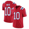 Yuxns NE.Patriots #10 Drake Maye Player Red Vapor Untouchable Home Game Stitched Jerseys