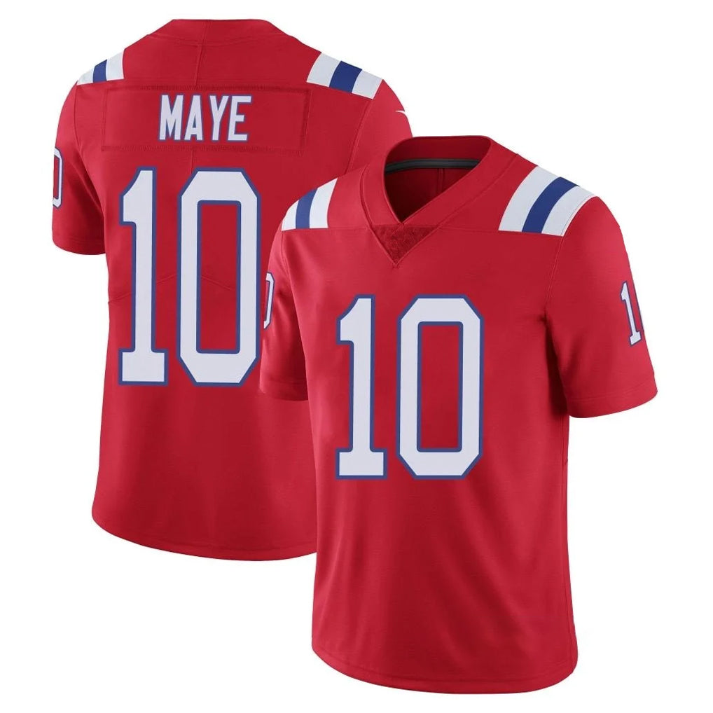 Yuxns NE.Patriots #10 Drake Maye Player Red Vapor Untouchable Home Game Stitched Jerseys