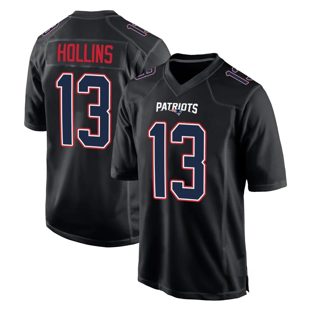 Yuxns NE.Patriots #13 Mack Hollins Player Carbon Fashion Limited Home Game Stitched Jerseys