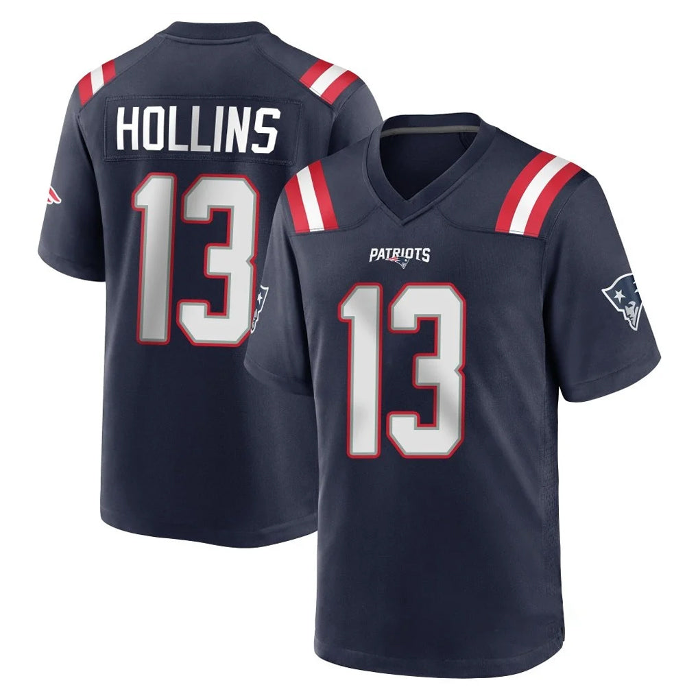 Yuxns NE.Patriots #13 Mack Hollins Player Navy Home Game Stitched Jerseys