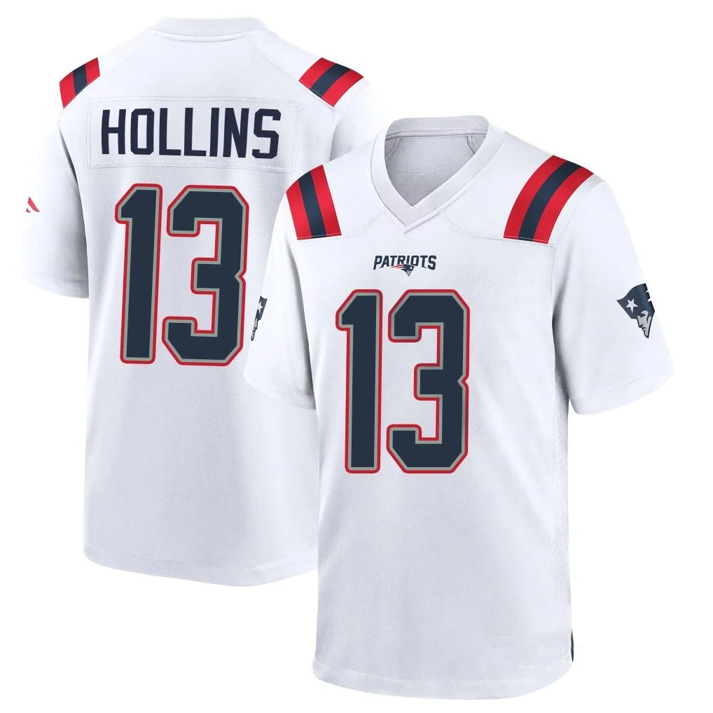 Yuxns NE.Patriots #13 Mack Hollins Player White Home Game Stitched Jerseys