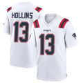 Yuxns NE.Patriots #13 Mack Hollins Player White Home Game Stitched Jerseys