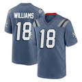 Yuxns NE.Patriots #18 Kyle Williams Player Blue Rivalries Collection Home Game Stitched Jerseys
