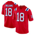 Yuxns NE.Patriots #18 Kyle Williams Player Red Home Game Stitched Jerseys
