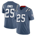 Yuxns NE.Patriots #25 Marcus Jones Player Blue Limited Rivalries Collection Home Game Stitched Jerseys