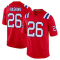Yuxns NE.Patriots #26 Hassan Haskins Player Red Home Game Stitched Jerseys