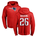 Yuxns NE.Patriots #26 Hassan Haskins Player Red LOGO Pullover Hoodies Home Game Stitched Jerseys