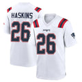 Yuxns NE.Patriots #26 Hassan Haskins Player White Home Game Stitched Jerseys