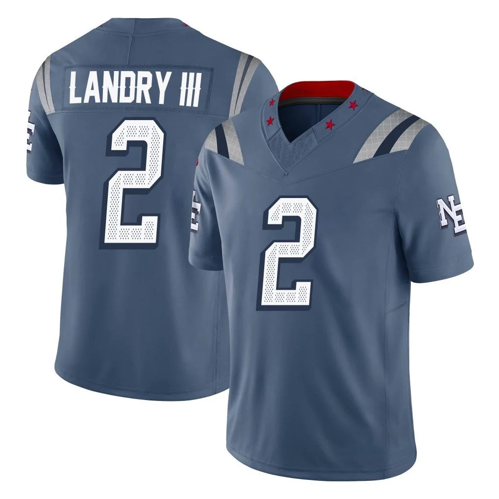 Yuxns NE.Patriots #2 Harold Landry III Player Blue Limited Rivalries Collection Home Game Stitched Jerseys