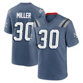 Yuxns NE.Patriots #30 Jam Miller Player Blue Rivalries Collection Home Game Stitched Jerseys