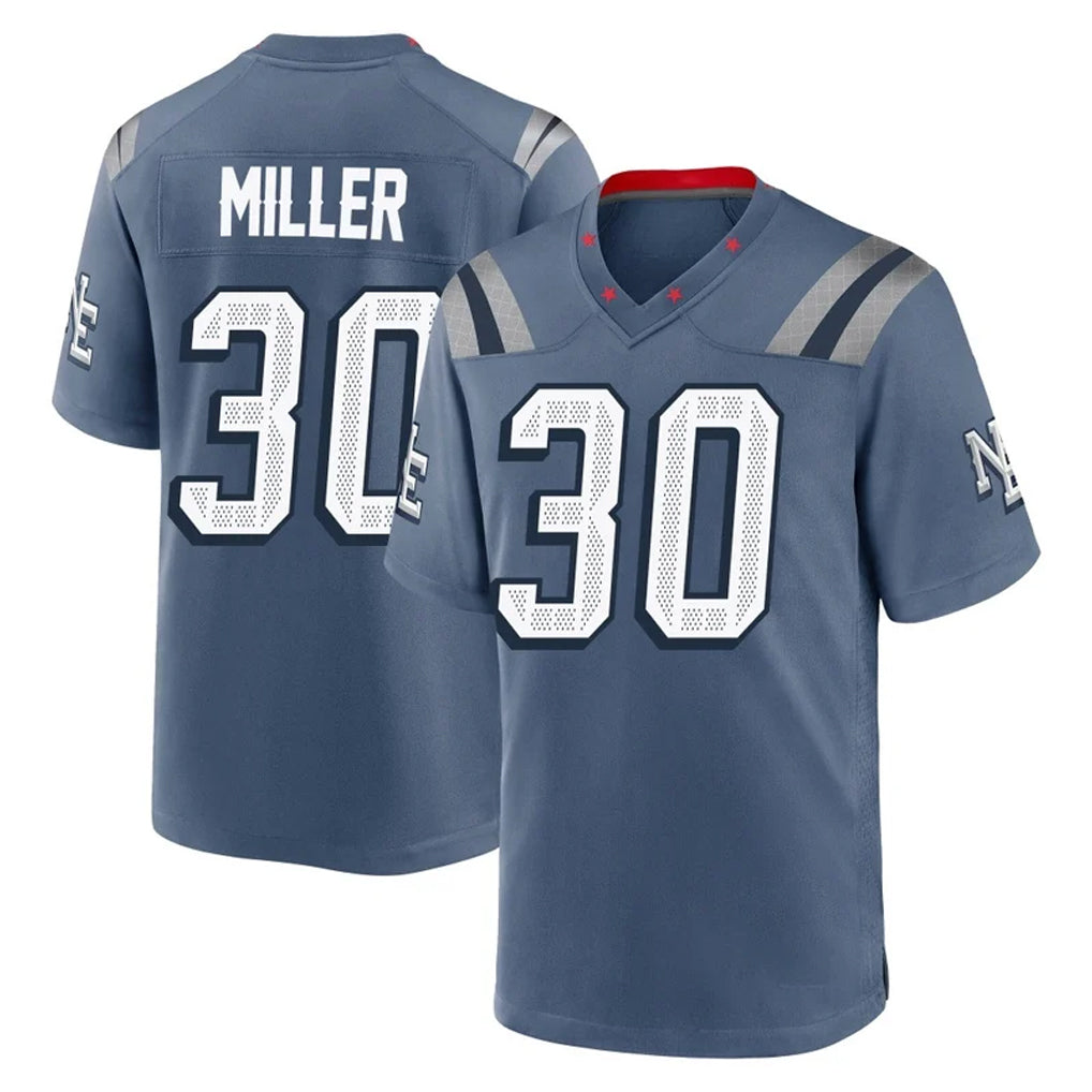 Yuxns NE.Patriots #30 Jam Miller Player Blue Rivalries Collection Home Game Stitched Jerseys