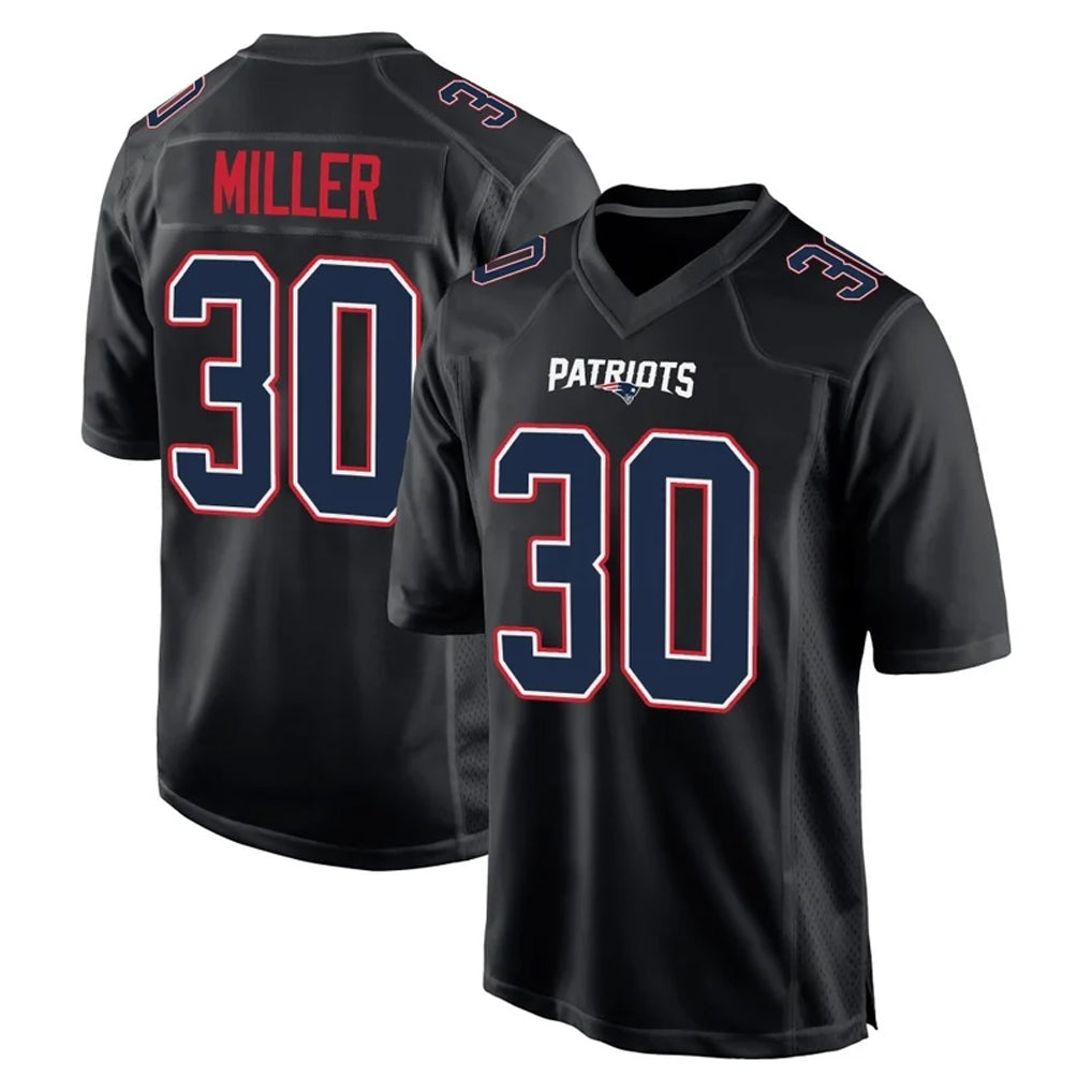 Yuxns NE.Patriots #30 Jam Miller Player Carbon Fashion Limited Home Game Stitched Jerseys