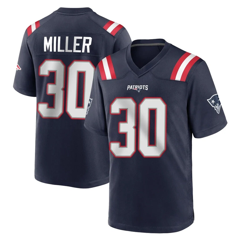 Yuxns NE.Patriots #30 Jam Miller Player Navy Home Game Stitched Jerseys