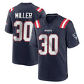 Yuxns NE.Patriots #30 Jam Miller Player Navy Home Game Stitched Jerseys