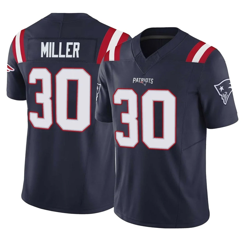 Yuxns NE.Patriots #30 Jam Miller Player Navy Limited Vapor F.U.S.E. Home Game Stitched Jerseys