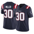 Yuxns NE.Patriots #30 Jam Miller Player Navy Limited Vapor F.U.S.E. Home Game Stitched Jerseys