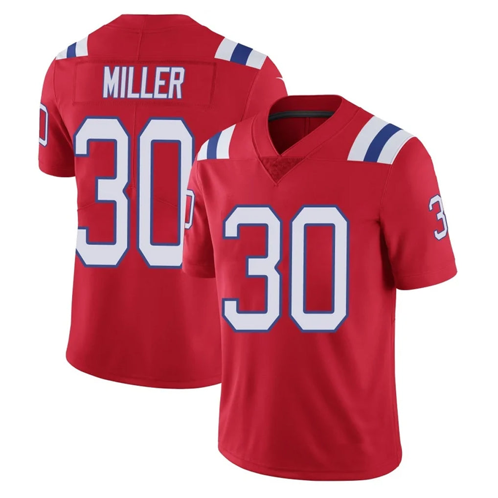 Yuxns NE.Patriots #30 Jam Miller Player Red Vapor Untouchable Home Game Stitched Jerseys