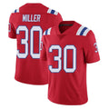 Yuxns NE.Patriots #30 Jam Miller Player Red Vapor Untouchable Home Game Stitched Jerseys