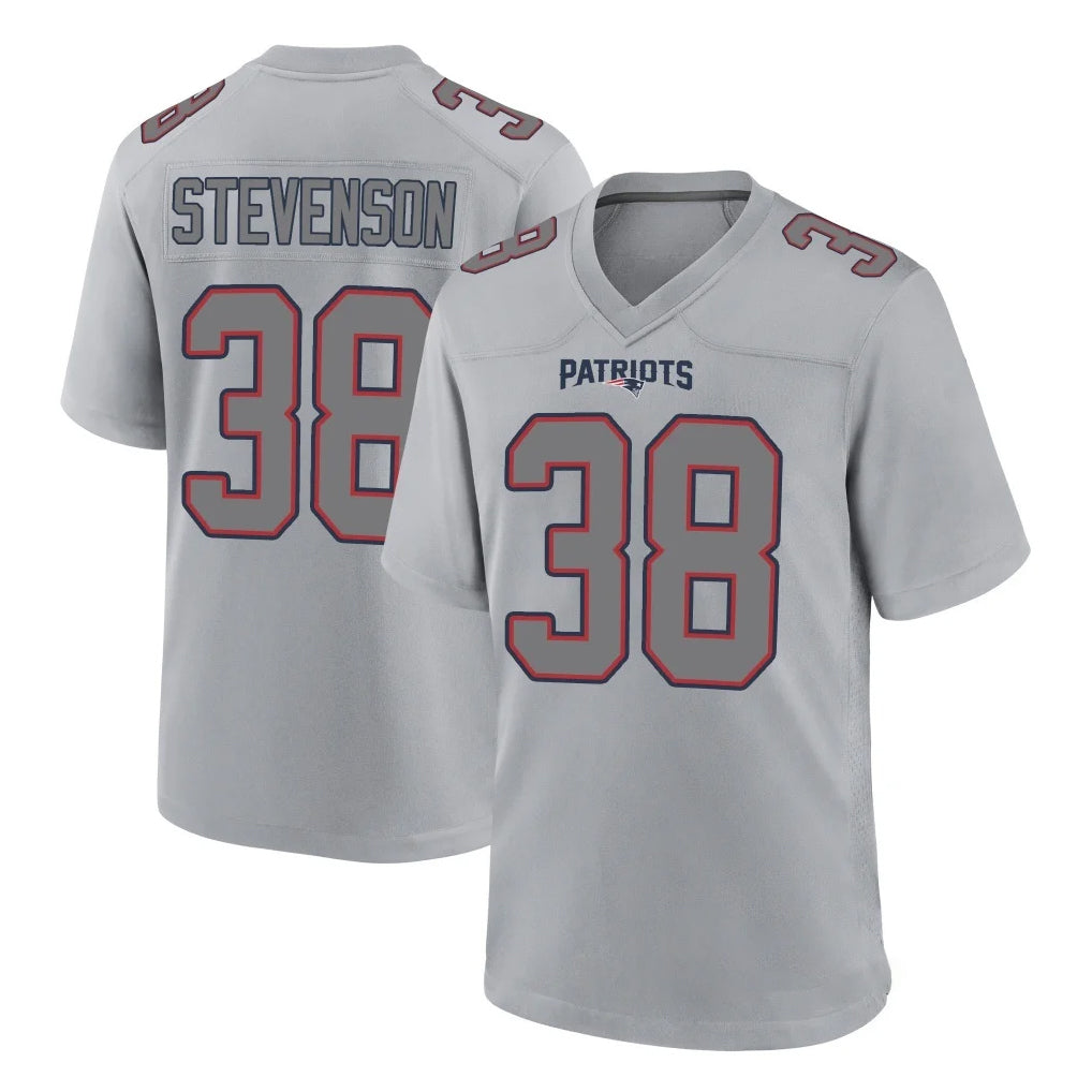 Yuxns NE.Patriots #38 Rhamondre Stevenson Player Gray Fashion Limited Home Game Stitched Jerseys