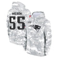 Yuxns NE.Patriots #55 Jared Wilson Player Arctic Camo Salute to Service Pullover Hoodies Limited Game Stitched Jerseys