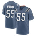 Yuxns NE.Patriots #55 Jared Wilson Player Blue Rivalries Collection Home Game Stitched Jerseys