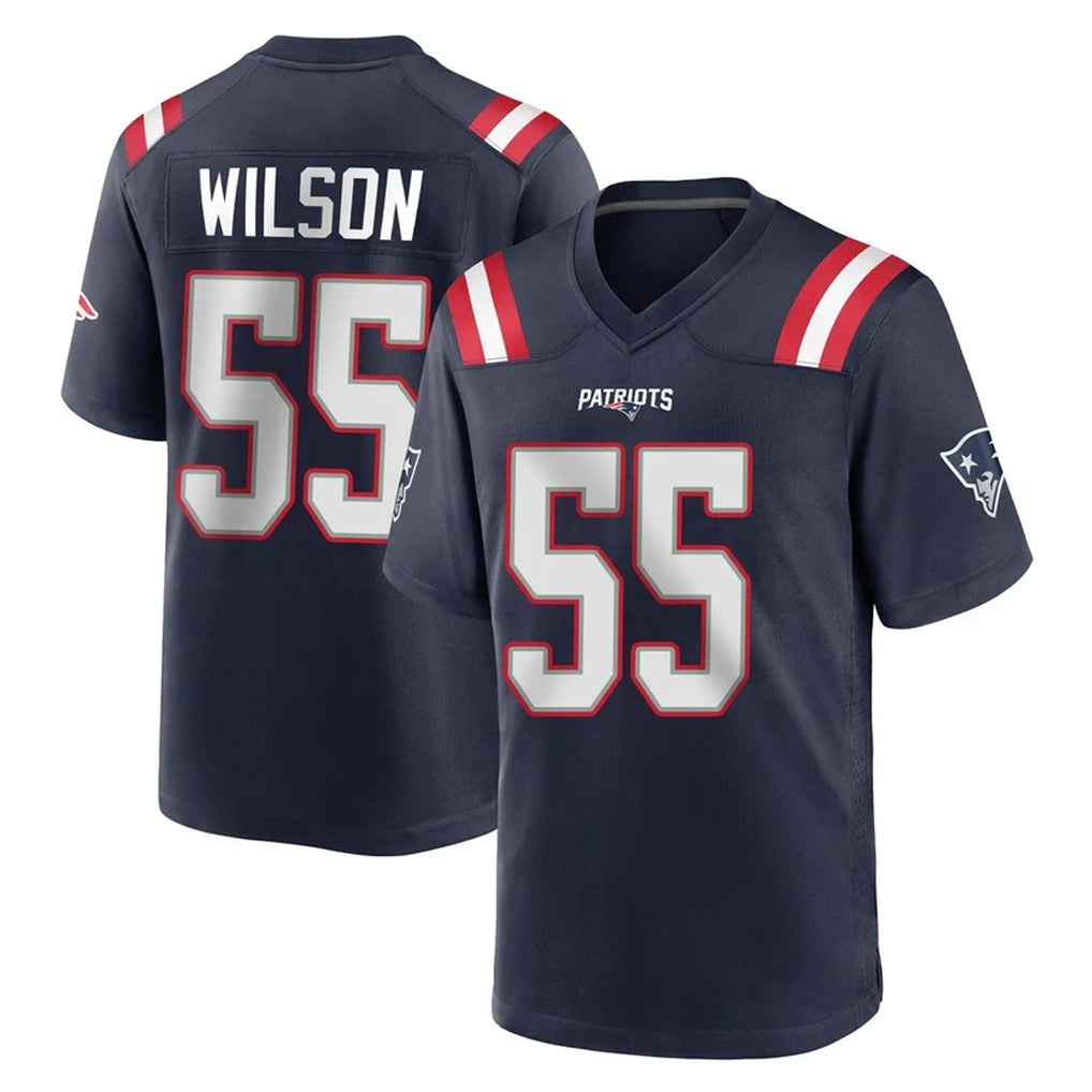 Yuxns NE.Patriots #55 Jared Wilson Player Navy Home Game Stitched Jerseys