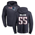 Yuxns NE.Patriots #55 Jared Wilson Player Navy LOGO Pullover Hoodies Home Game Stitched Jerseys