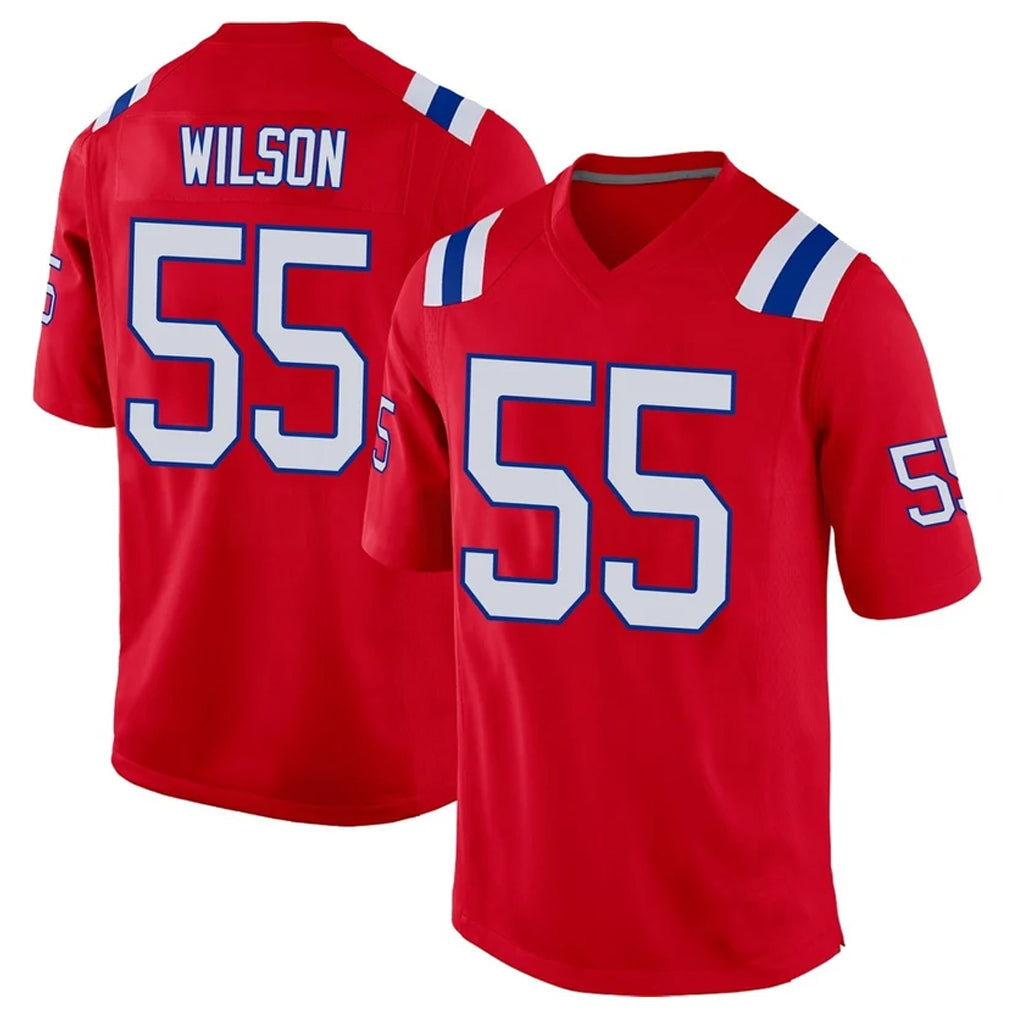 Yuxns NE.Patriots #55 Jared Wilson Player Red Home Game Stitched Jerseys