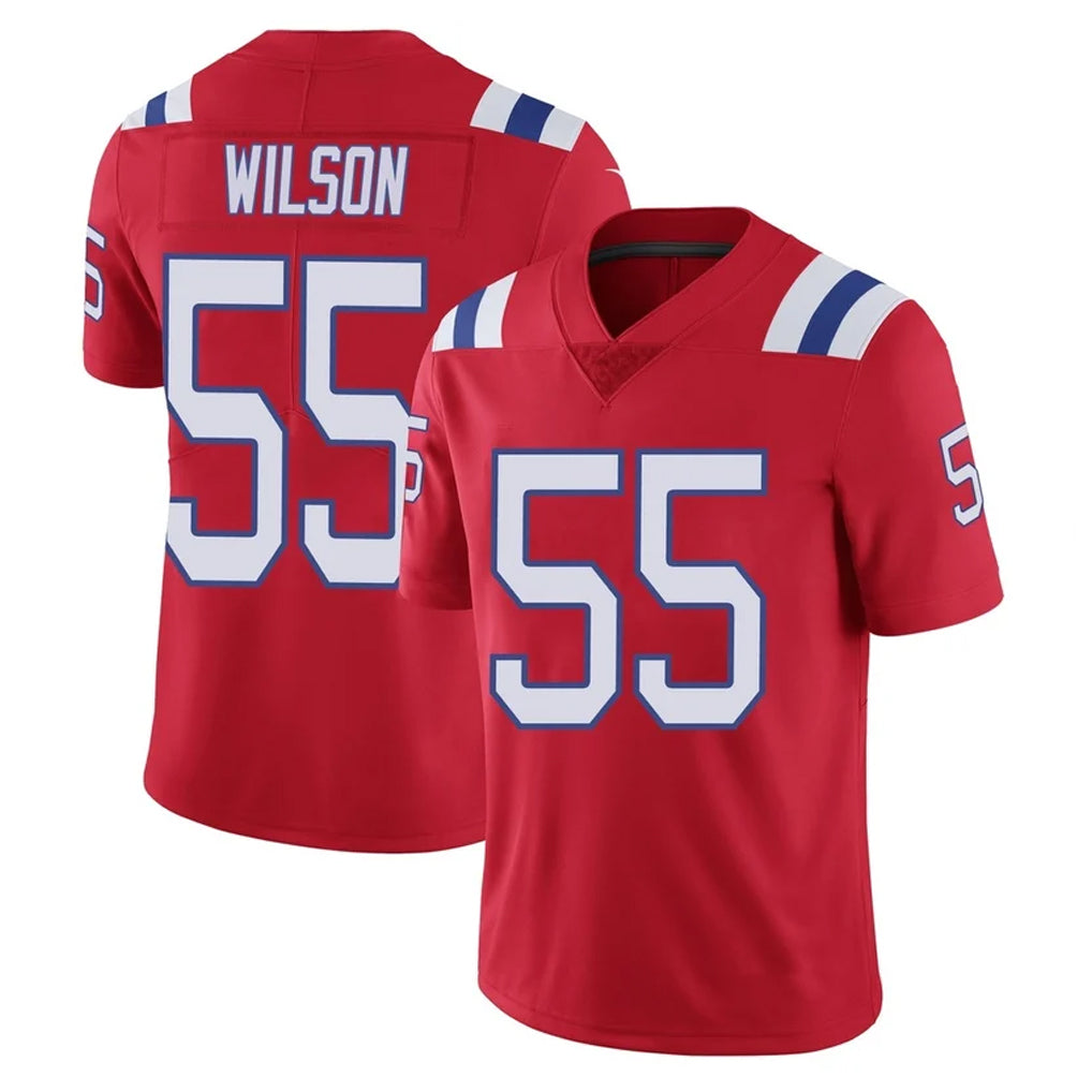 Yuxns NE.Patriots #55 Jared Wilson Player Red Vapor Untouchable Home Game Stitched Jerseys