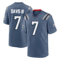 Yuxns NE.Patriots #7 Carlton Davis III Player Blue Rivalries Collection Home Game Stitched Jerseys