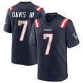 Yuxns NE.Patriots #7 Carlton Davis III Player Navy Home Game Stitched Jerseys