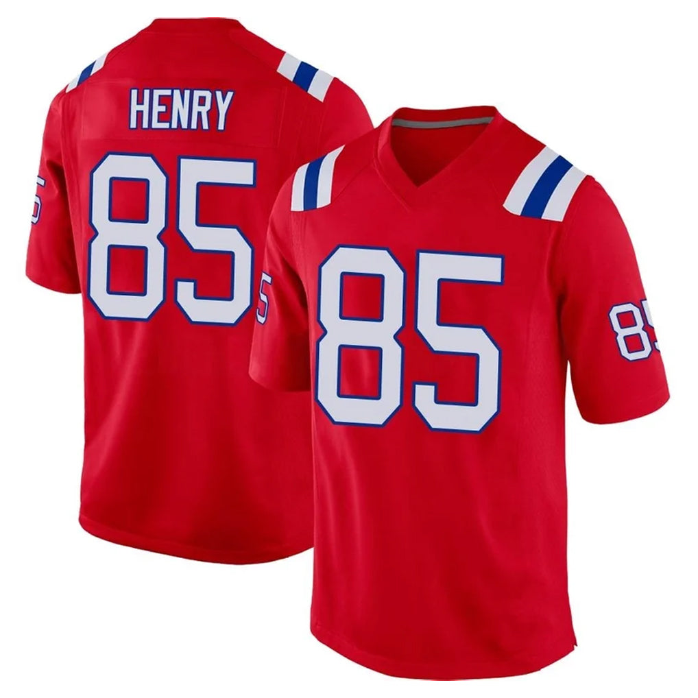 Yuxns NE.Patriots #85 Hunter Henry Player Red Home Game Stitched Jerseys