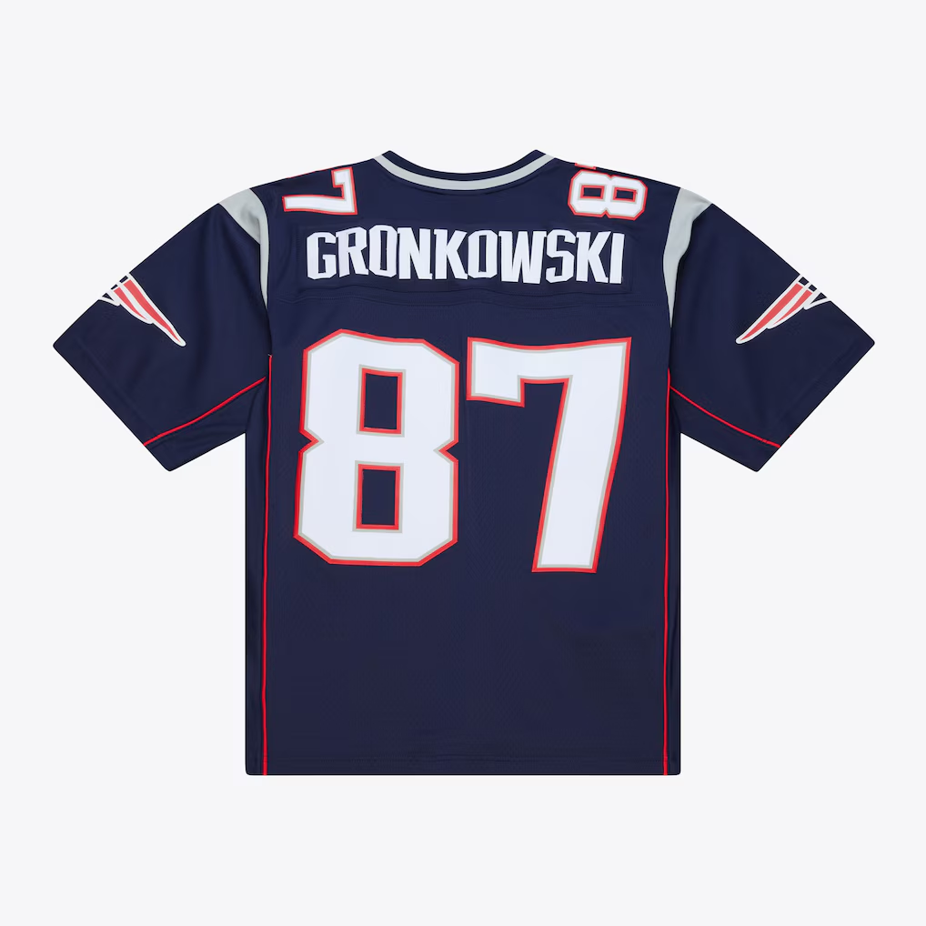 Yuxns NE.Patriots #87 Rob Gronkowski Mitchell & Ness Navy Big & Tall 2010 Legacy Retired Player Stitched Jerseys