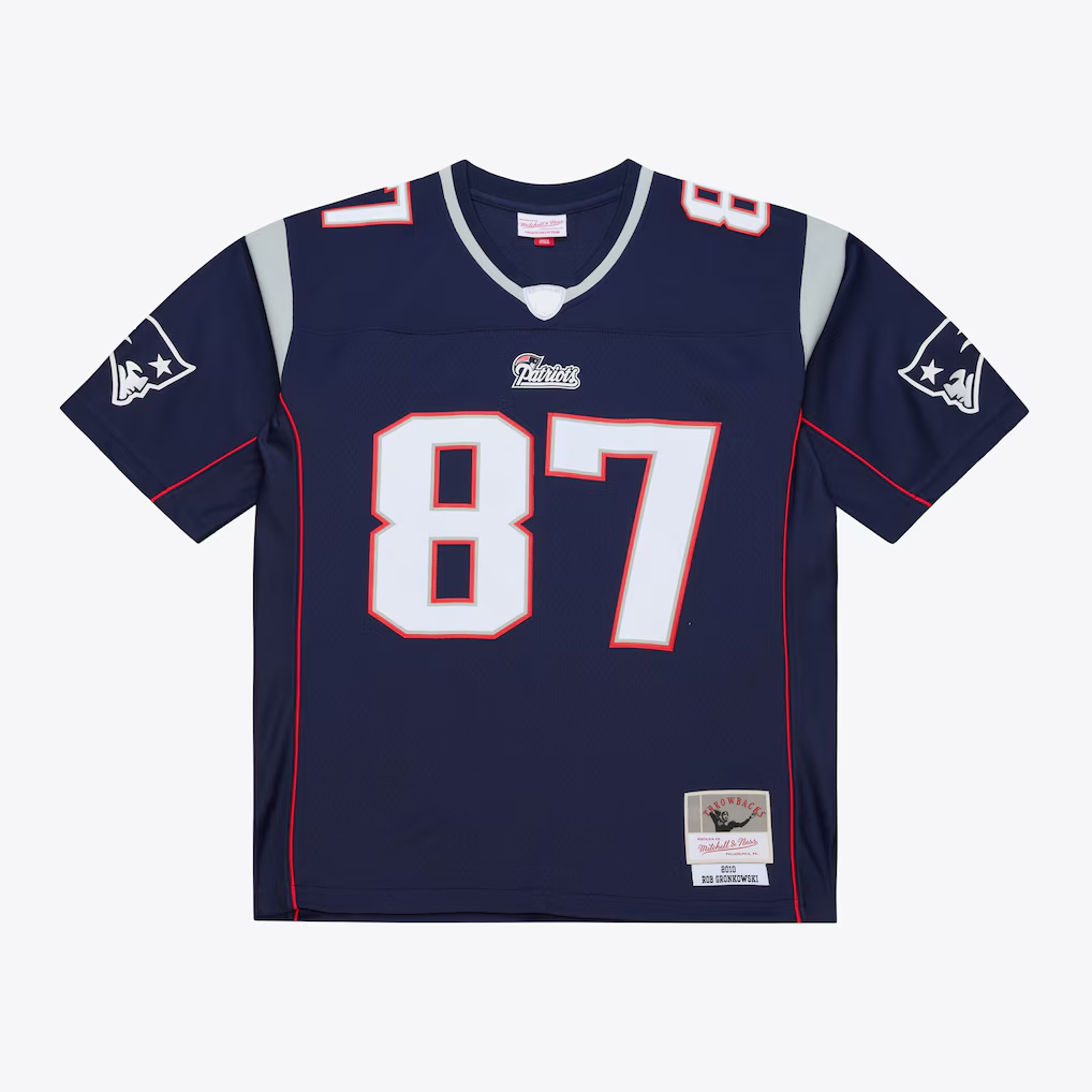 Yuxns NE.Patriots #87 Rob Gronkowski Mitchell & Ness Navy Big & Tall 2010 Legacy Retired Player Stitched Jerseys