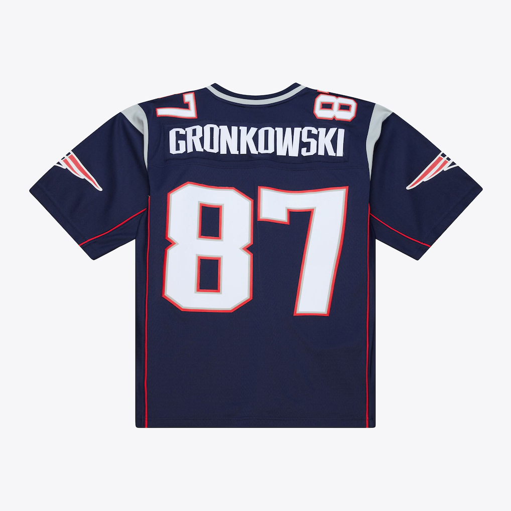 Yuxns NE.Patriots #87 Rob Gronkowski Mitchell & Ness Navy Retired Legacy Replica Player Stitched Jerseys