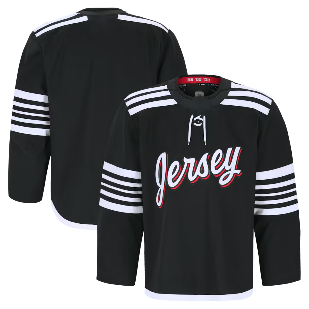Yuxns NJ.Devils Black Alternate Authentic Pro Jerseys