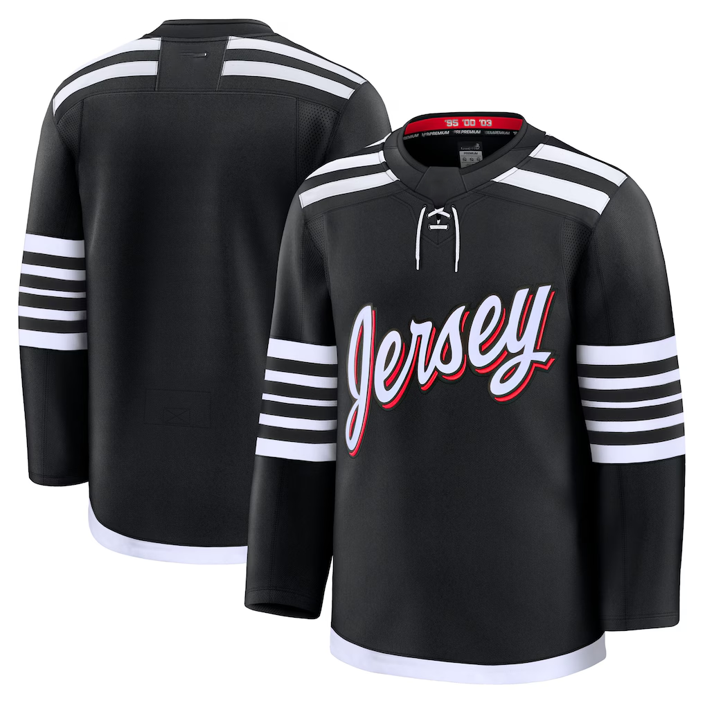 Yuxns NJ.Devils Black Alternate Premium Jerseys