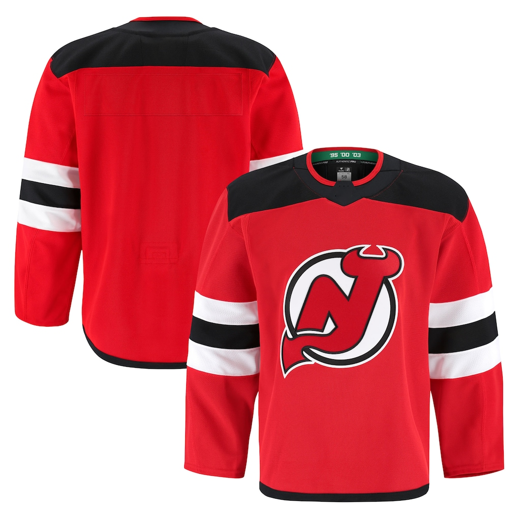 Yuxns NJ.Devils Red Home Authentic Pro Jerseys