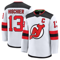 Yuxns NJ.Devils #13 Nico Hischier White Away Premium Jerseys