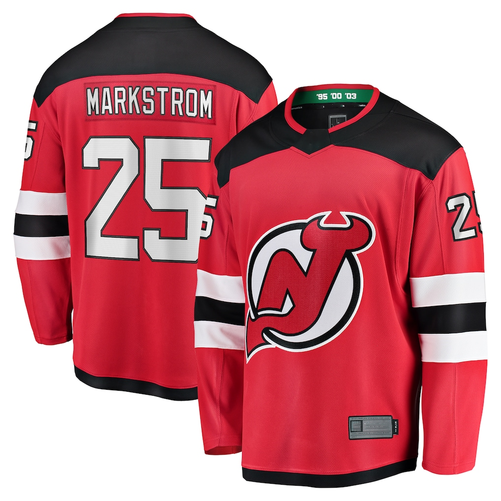 Yuxns NJ.Devils #25 Jacob Markstrom Red Home Premier Breakaway Player Jerseys